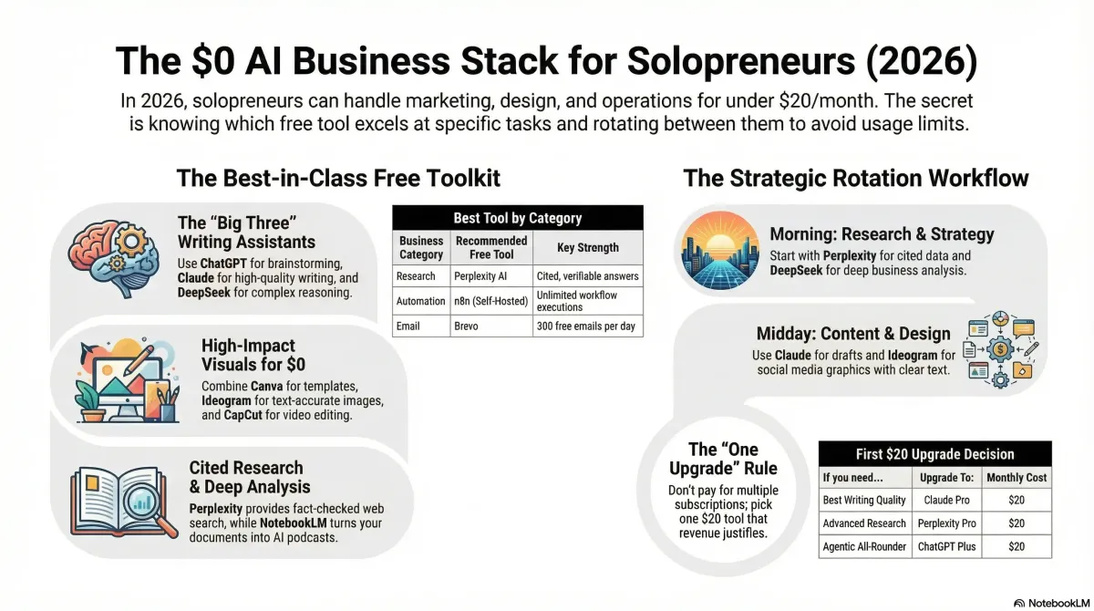 Best Free AI Tools for Solopreneurs in 2026: The Complete Guide